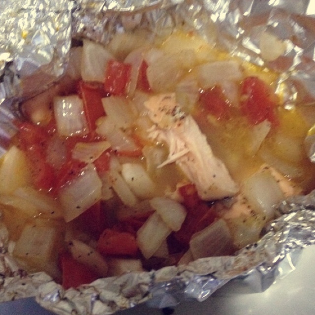 锡纸烤三文鱼  （Salmon Baked in Foil）
