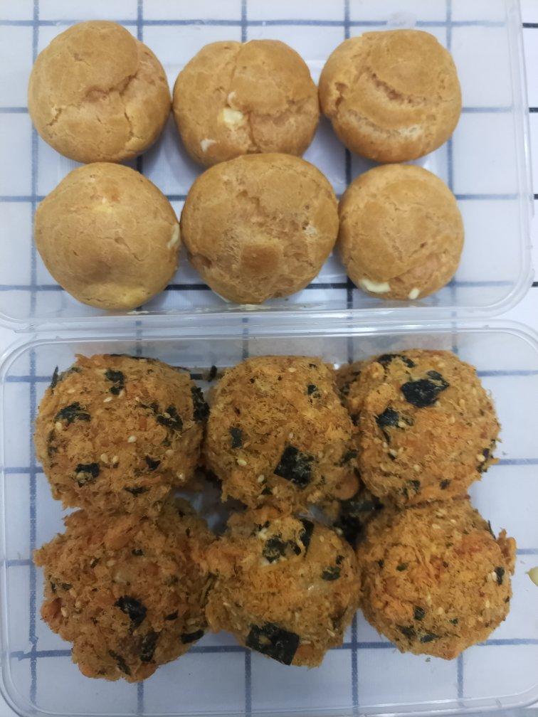 泡芙新吃法——芝士爆浆肉松球球？