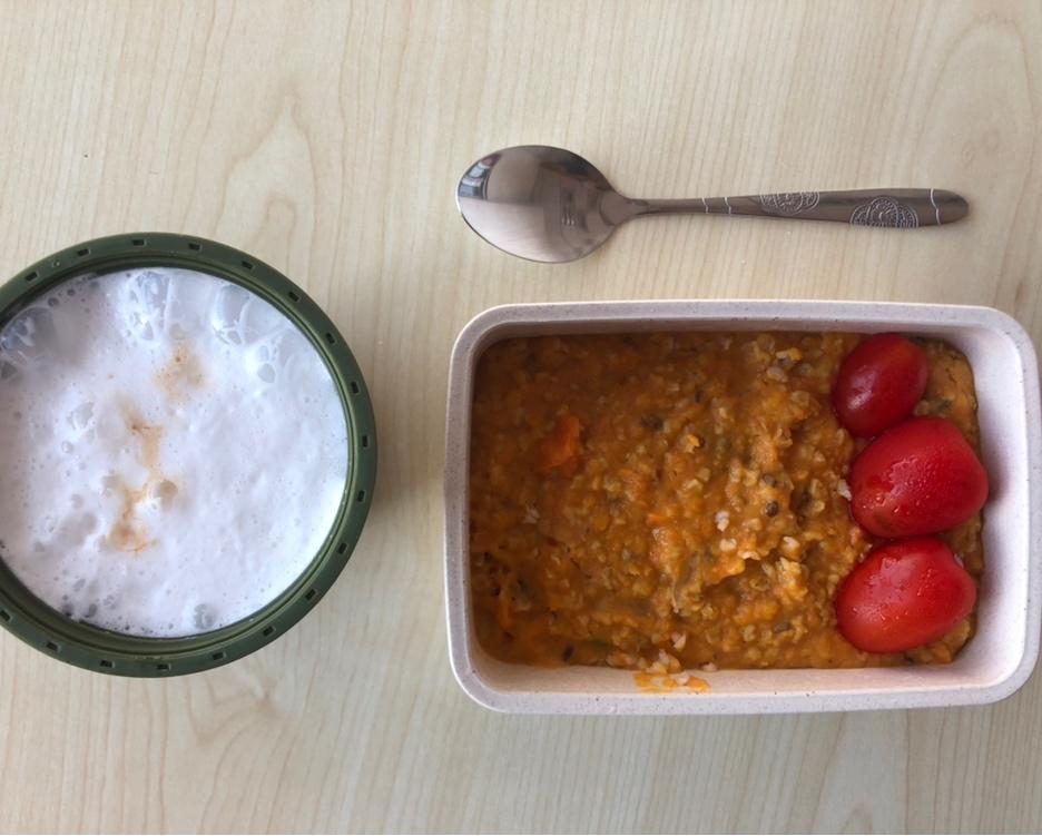 秋日胡萝卜红薯燕麦粥