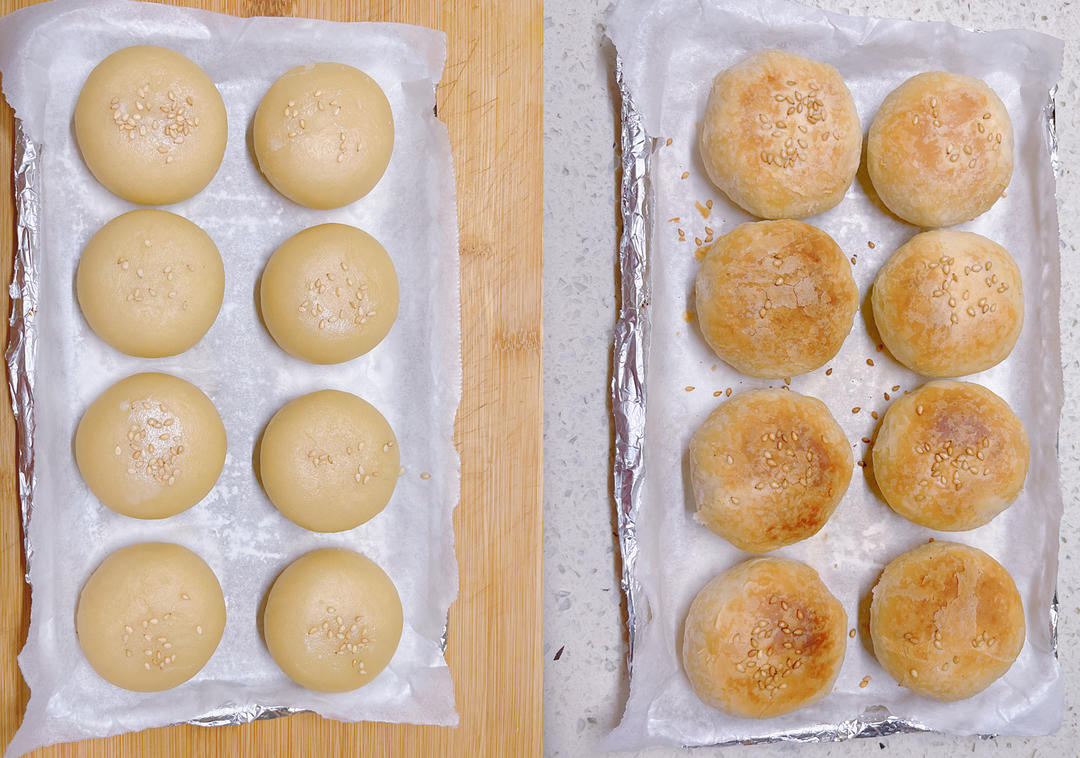 酥皮绿豆饼   酥得掉渣渣