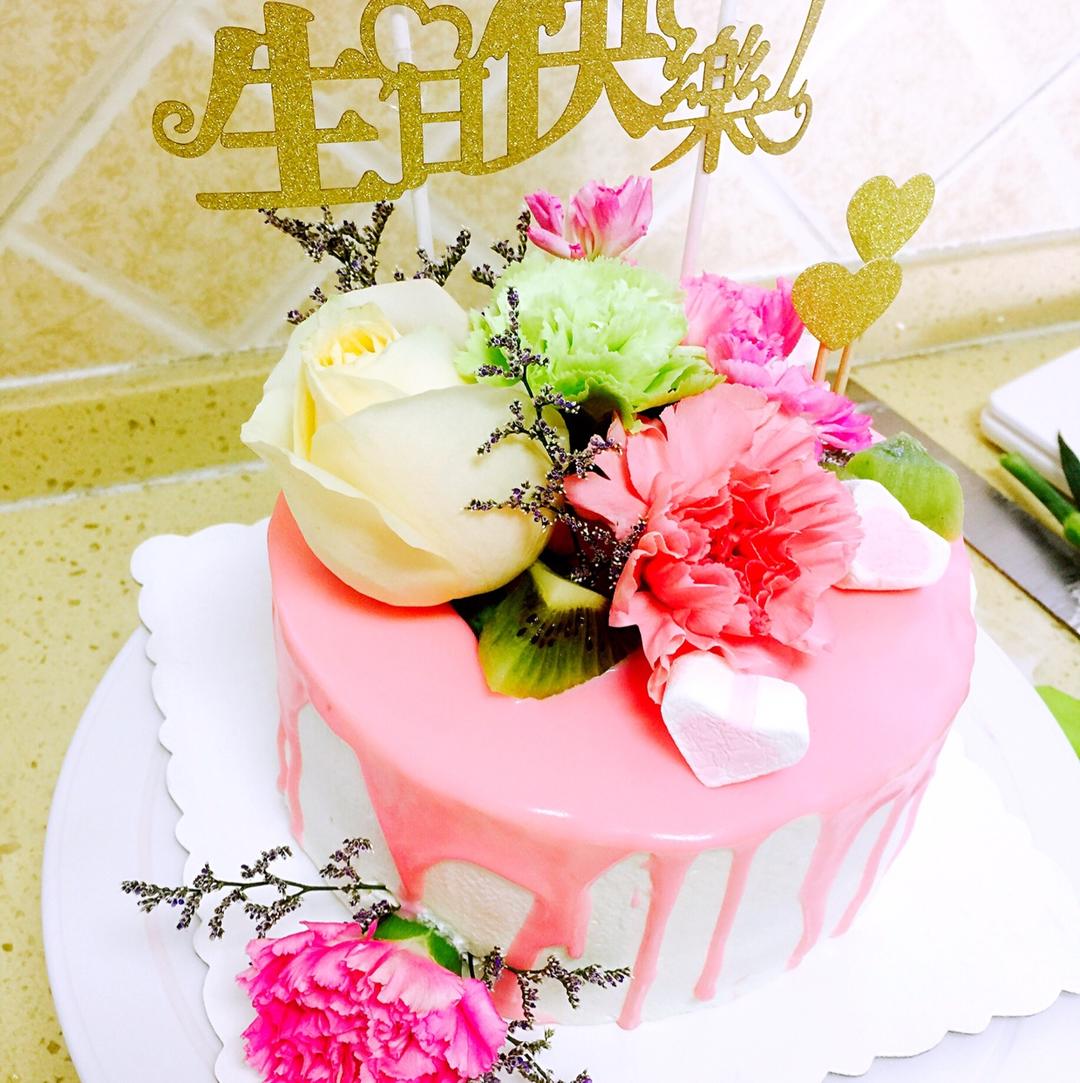 奶油淋面棋格蛋糕