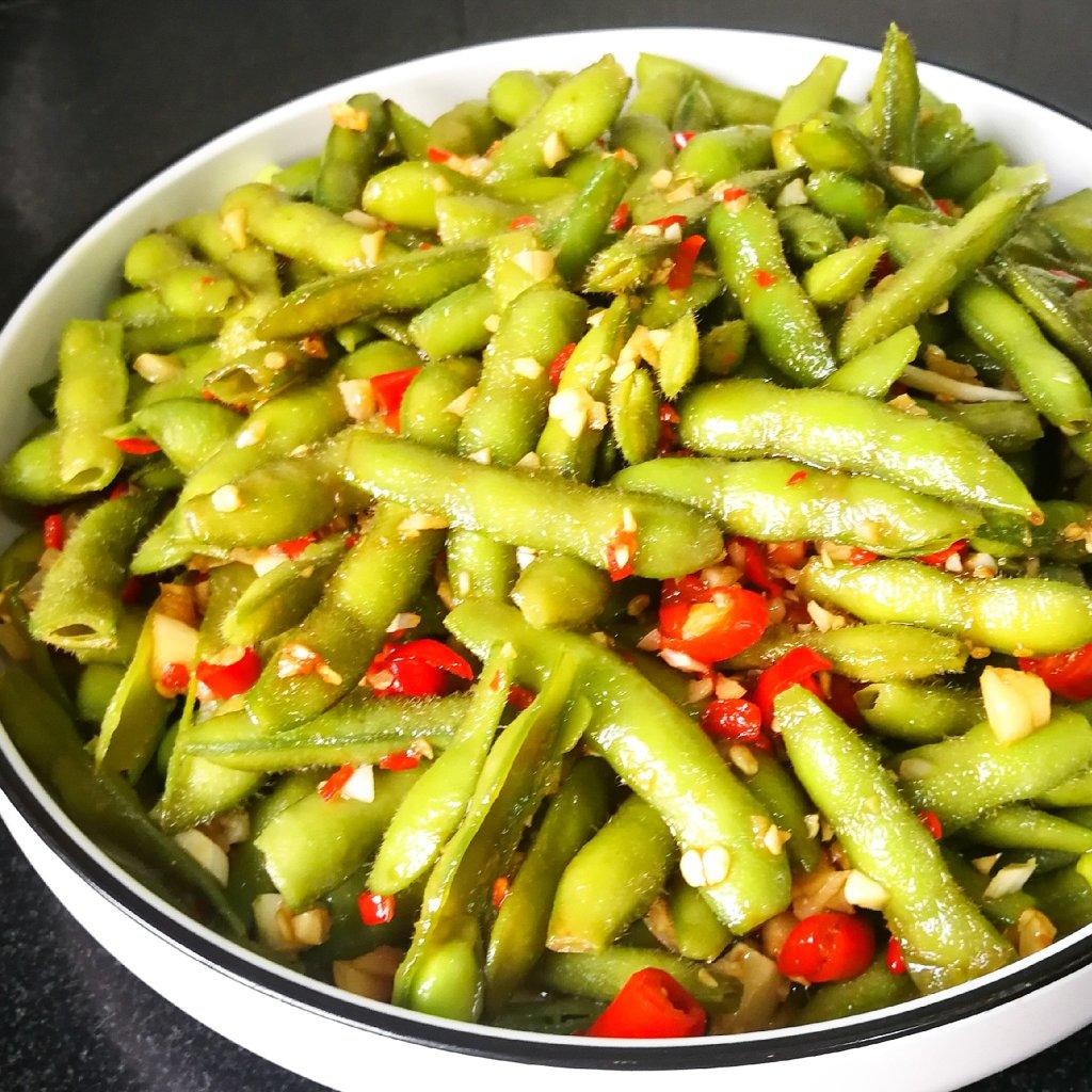 香水厨娘做的毛豆这样做吃着才过瘾,凉拌毛豆