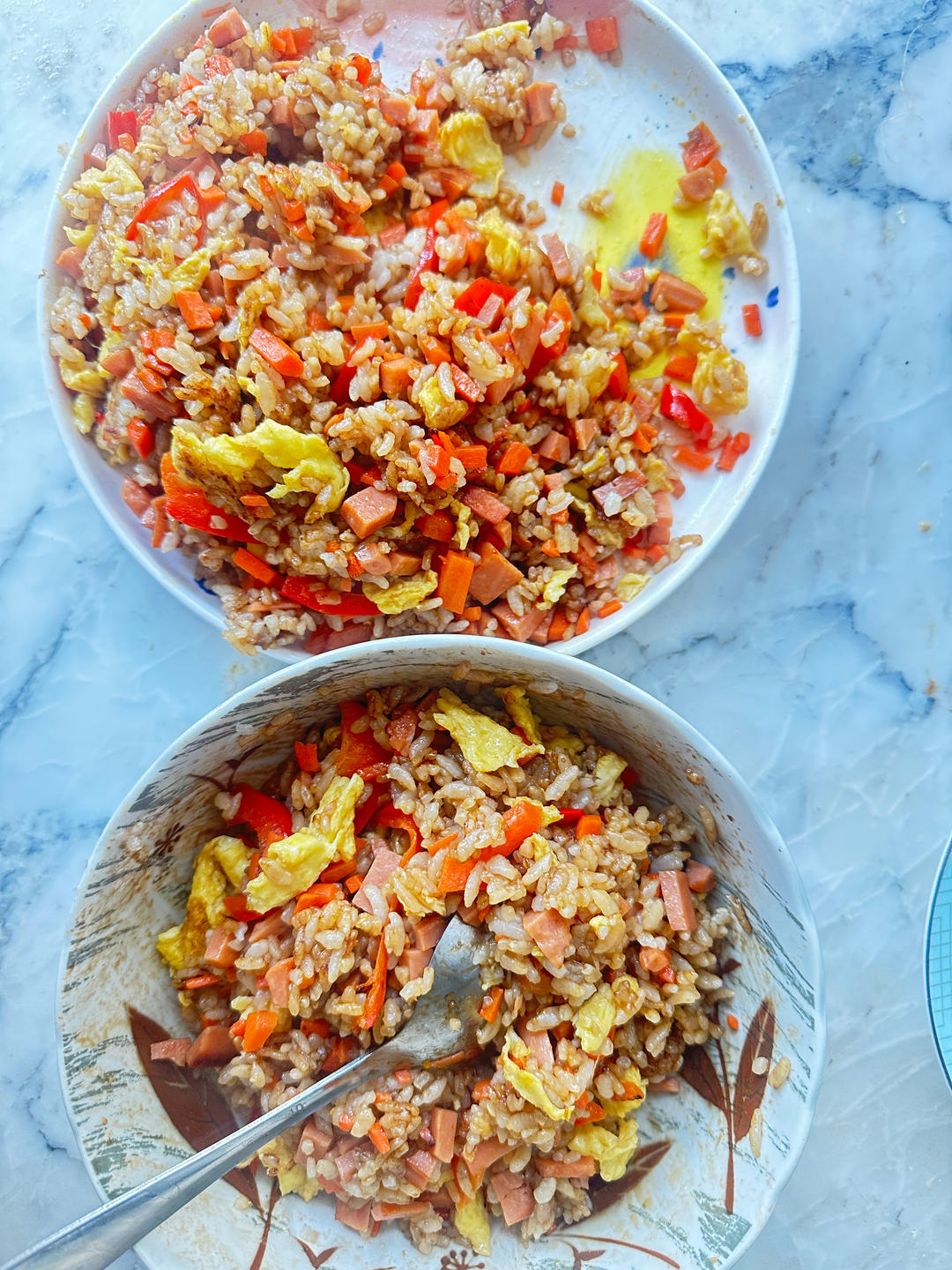 超级好吃的酱油火腿蛋炒饭！