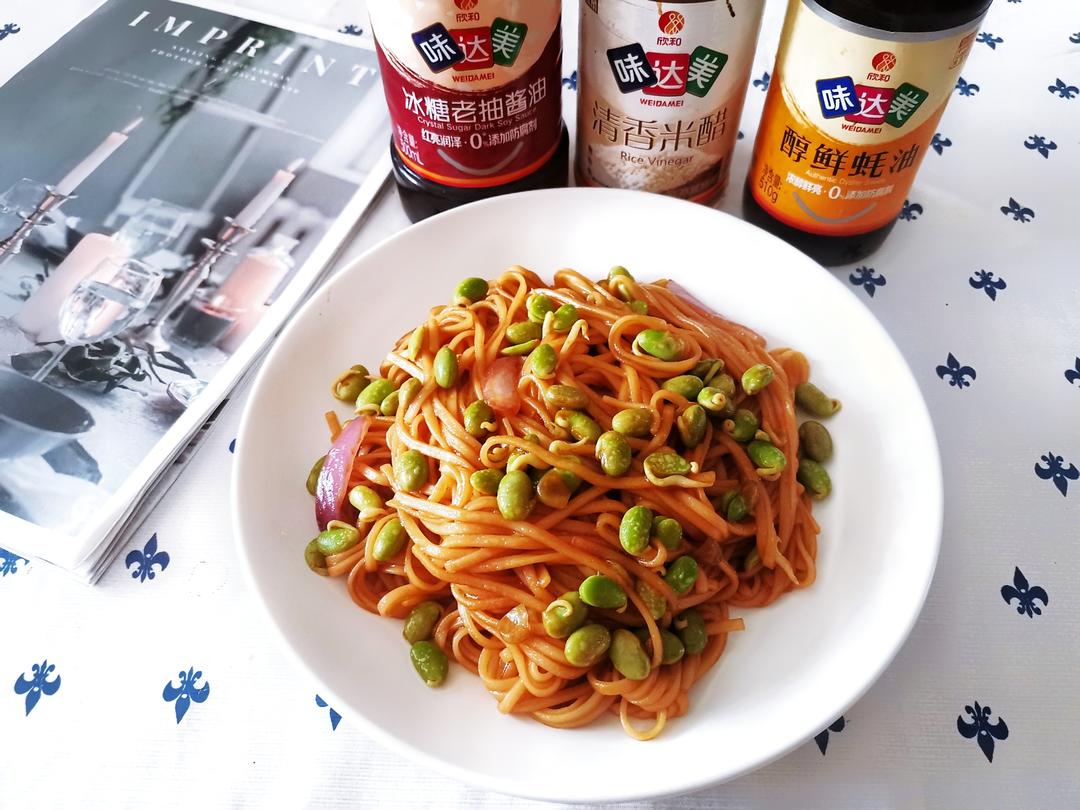 豆芽炒面（素）的做法