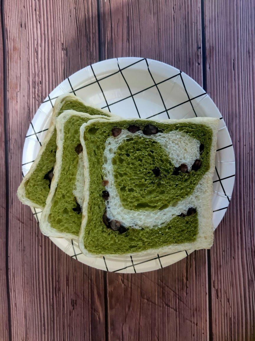 抹茶蜜豆吐司