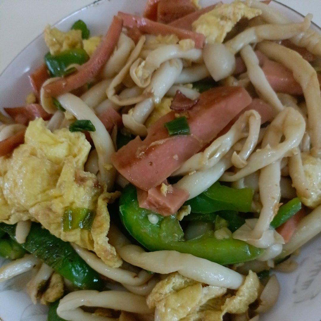 白玉菇炒火腿