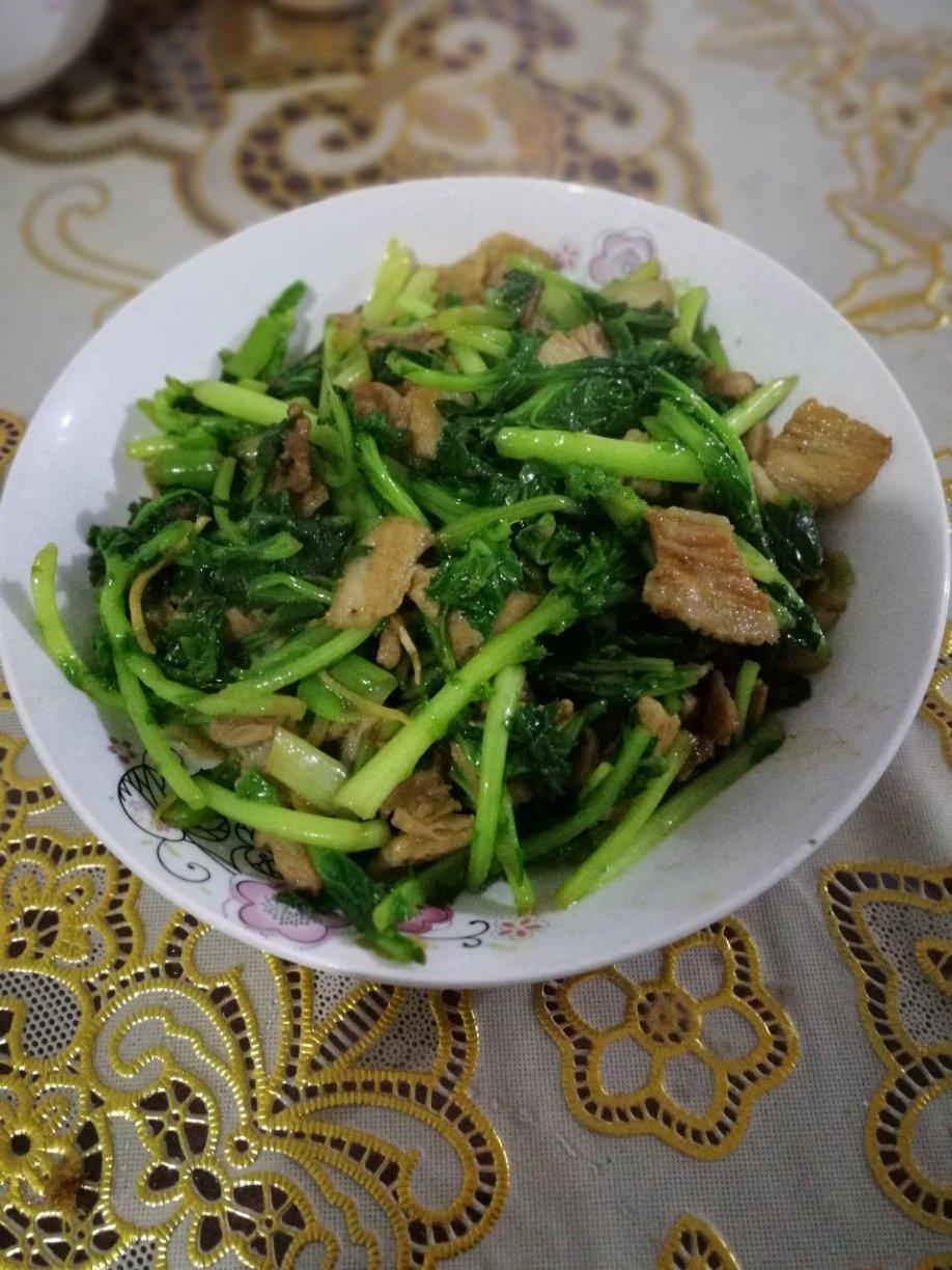 苔菜炒肉片