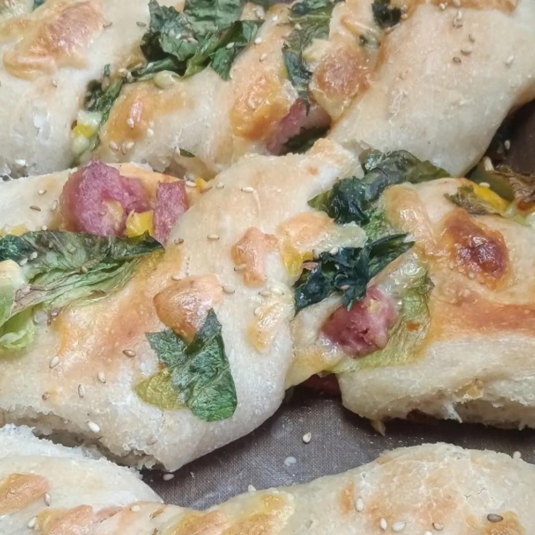 免揉面的全麦恰巴塔扭扭棒