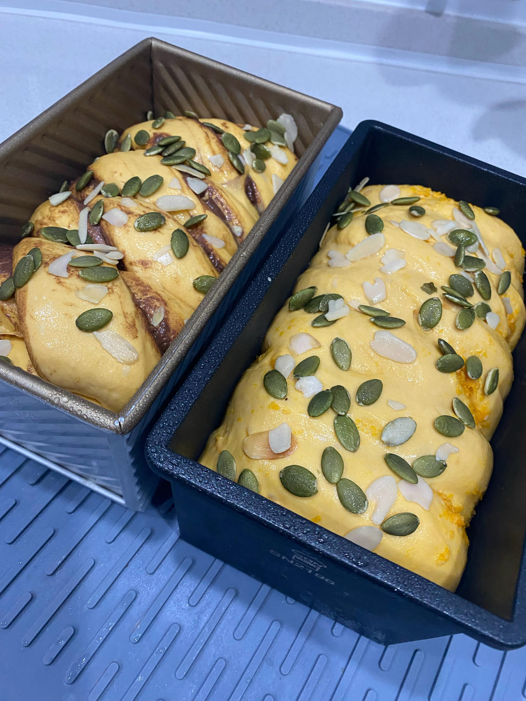 比戚风都软的烫种法南瓜吐司，带馅更好吃！