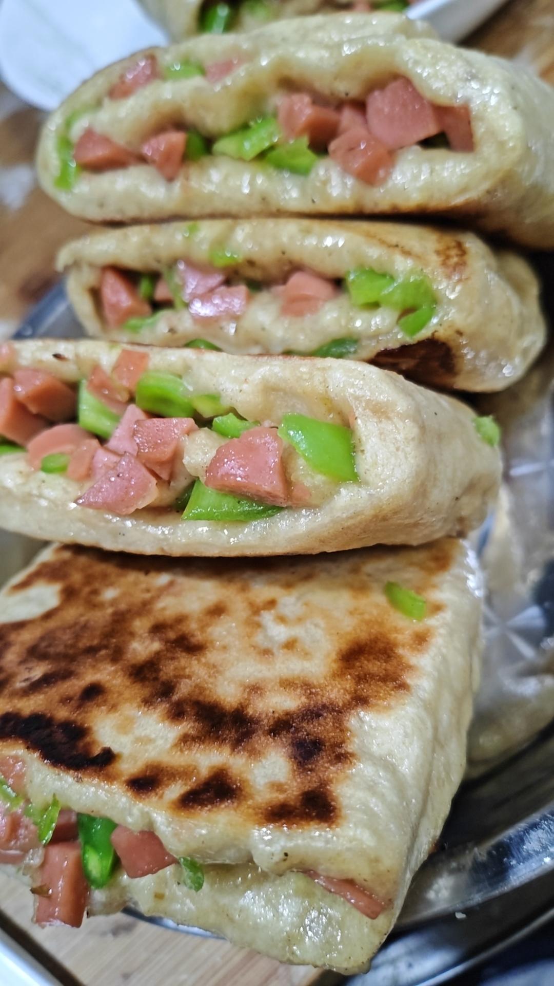 青椒火腿饼
