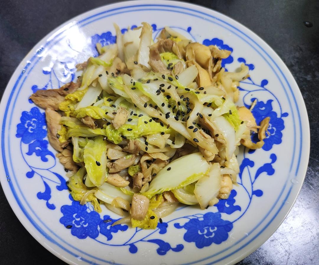 求你们都去做这个不加一滴水的娃娃菜焖鸡腿肉！！