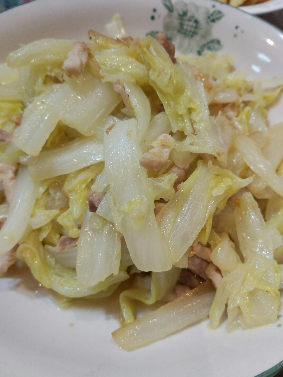 白菜烂糊肉丝