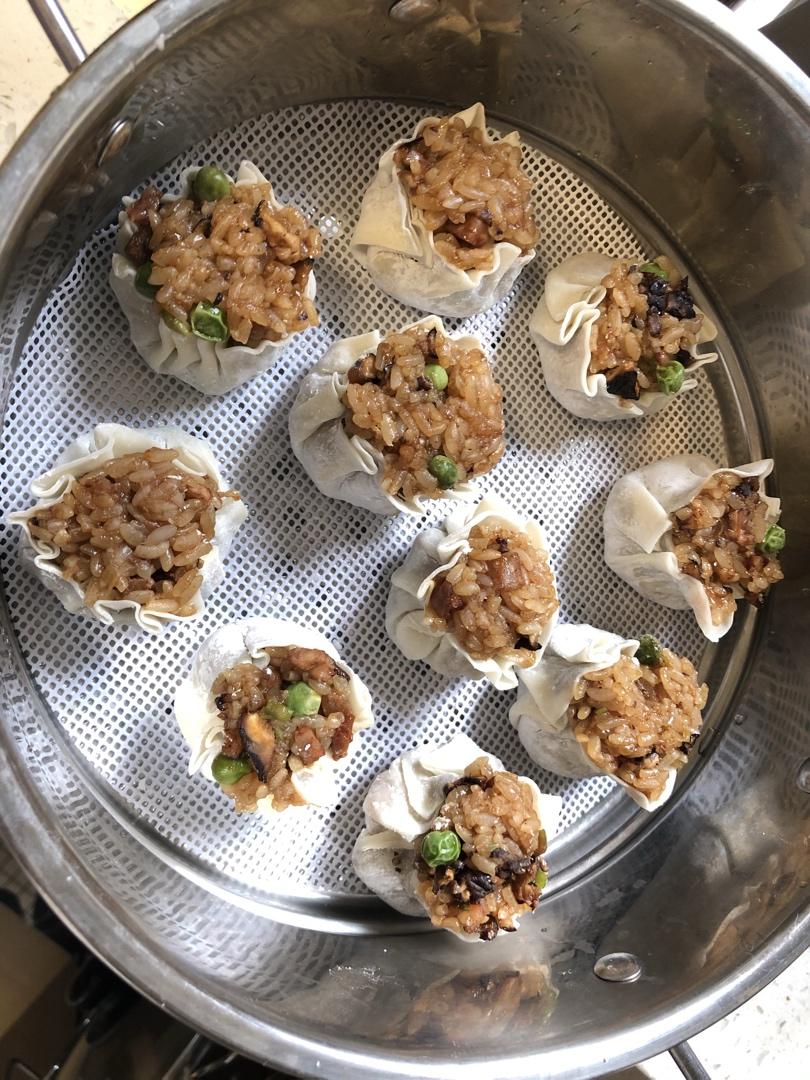 简易糯米烧卖（附烧卖包法）