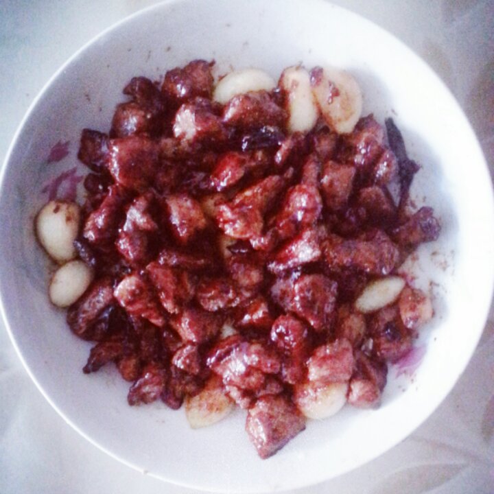 香蒜孜然猪肉粒-解馋神器