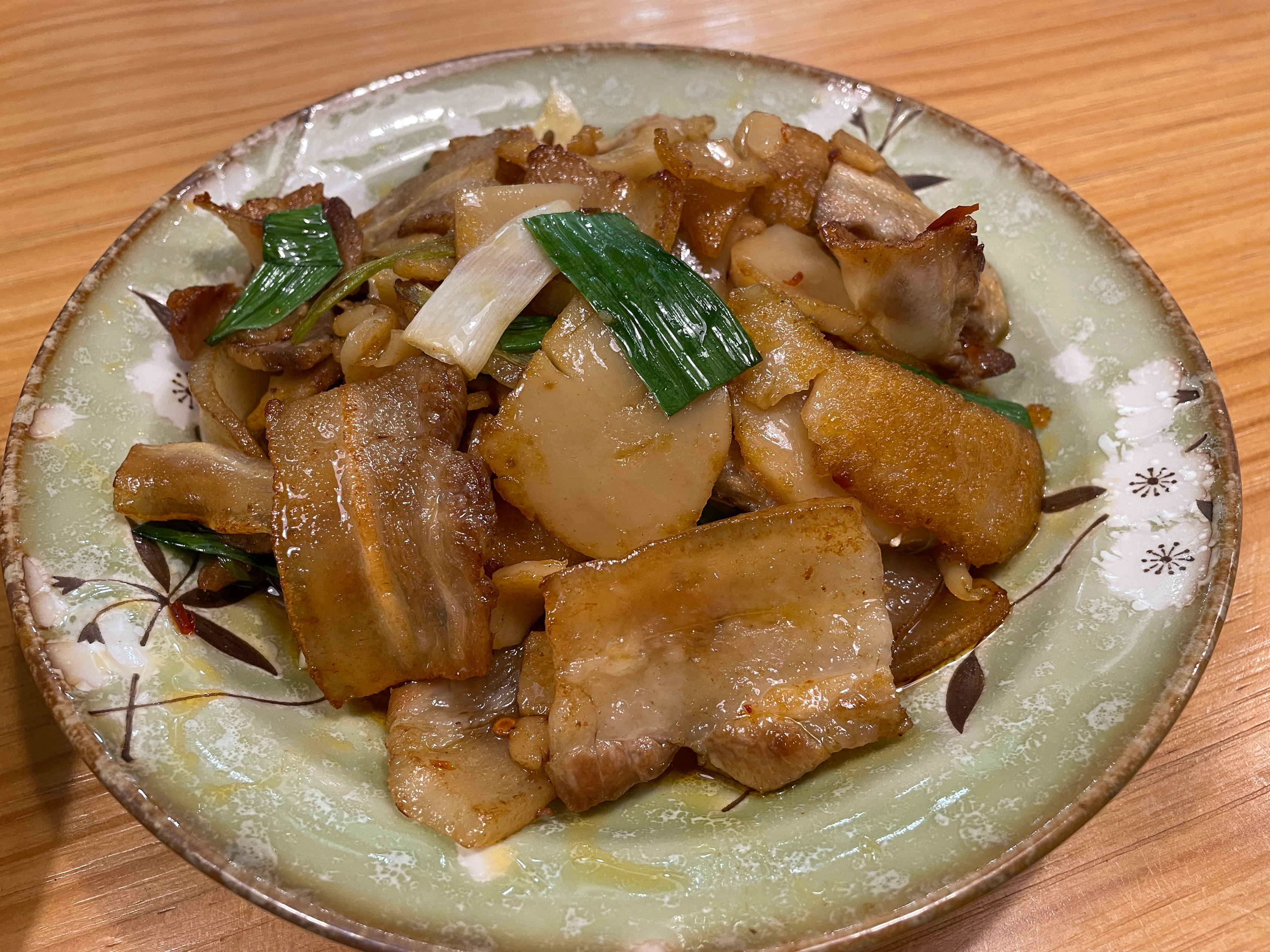 蒜苗米豆腐回锅肉