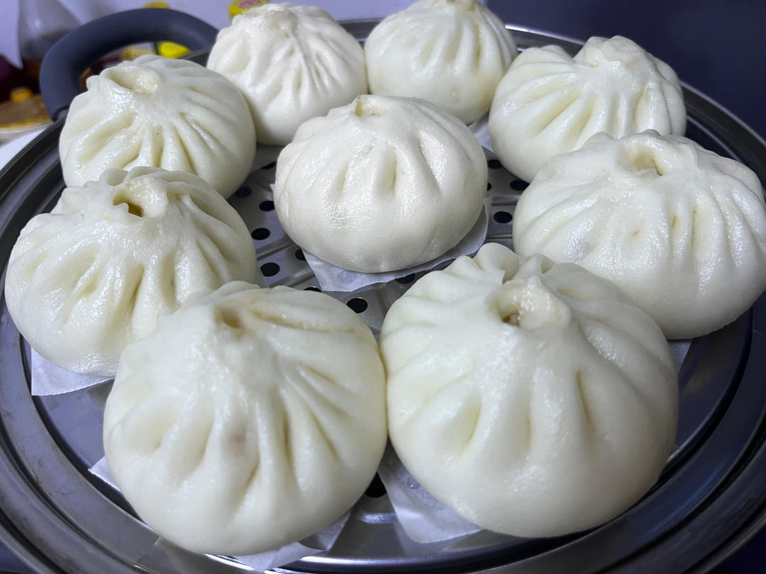 猪肉包子（附视频。一次性发酵。）