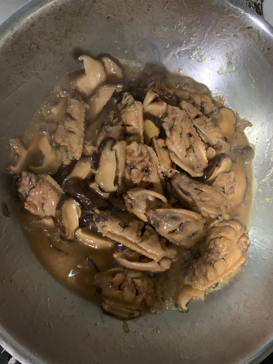 快手好吃 冬菇焖鸡翅