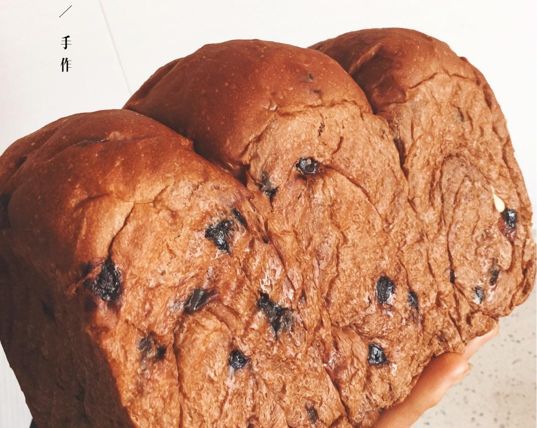 巧克力蔓越莓土司的做法