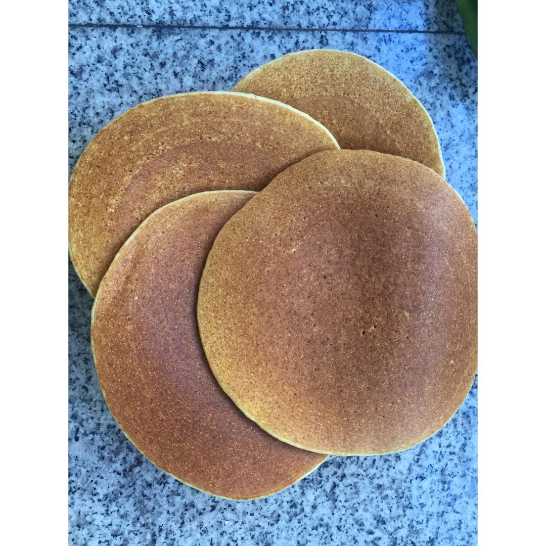 鸡蛋玉米饼（附松饼煎圆的方法）