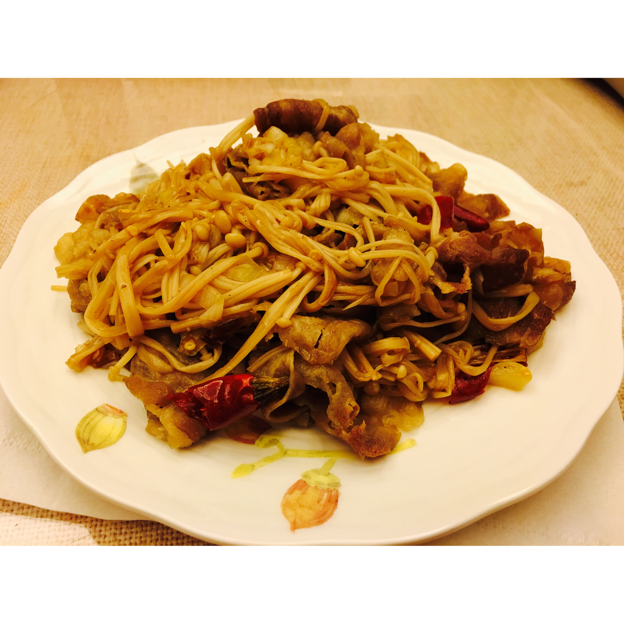 老丁的私房菜-金针菇肥牛