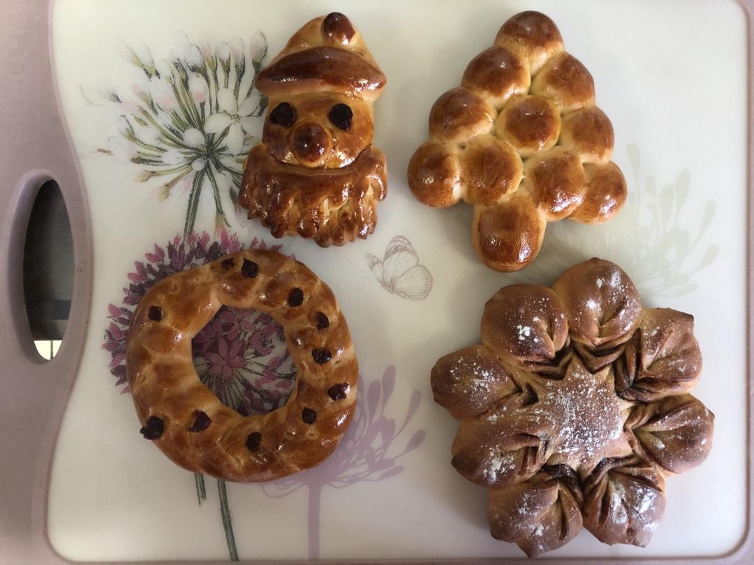 迷你圣诞老人面包