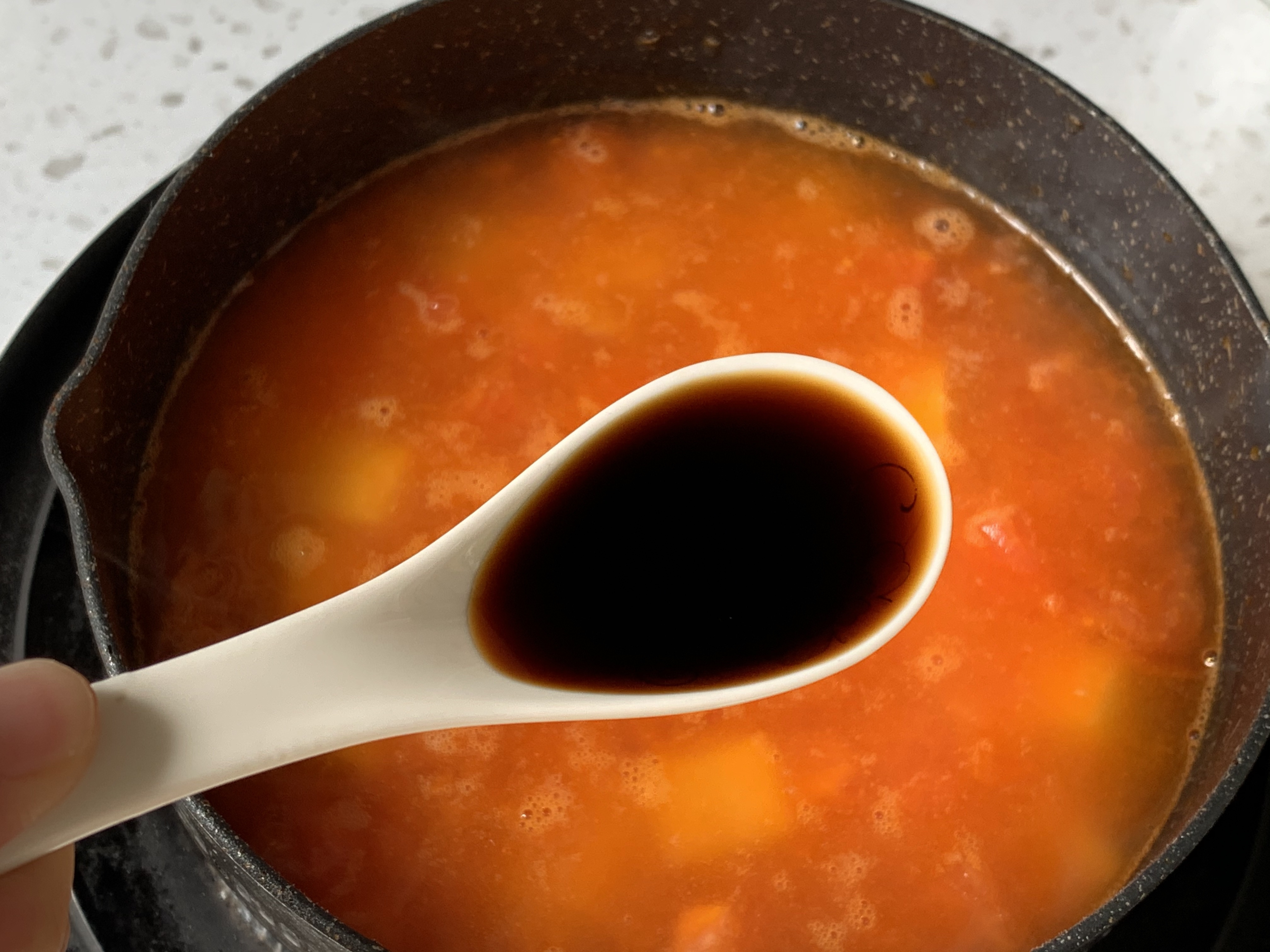 好喝开胃❗️连汤汁都不剩的番茄土豆肥牛汤。的做法 步骤8