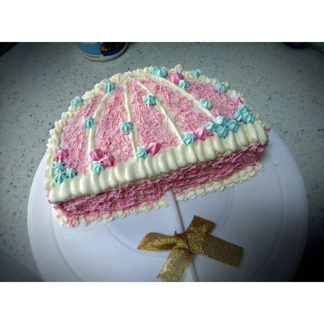 笑看红颜晚做的雨伞蛋糕