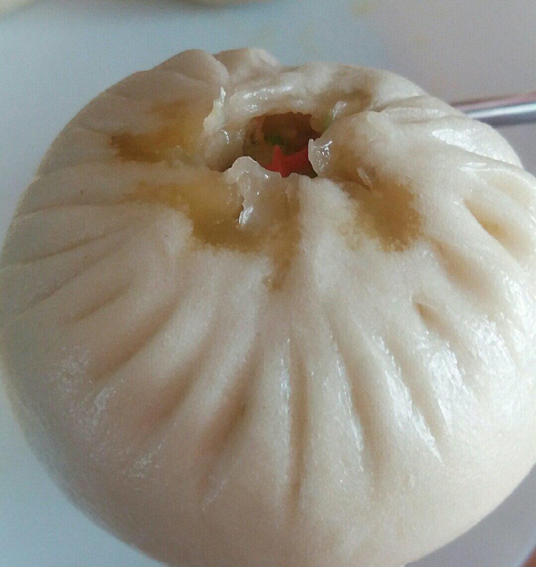 西胡虾米猪油渣包子