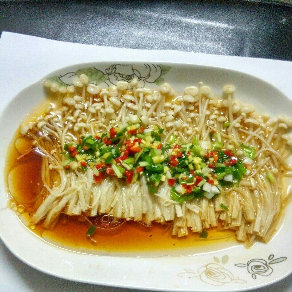 葱油蒸金针菇