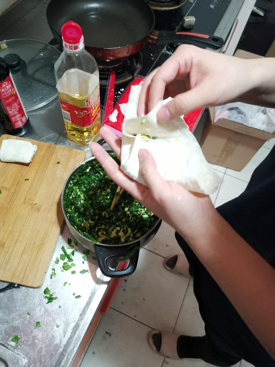 春卷皮～韭菜盒子