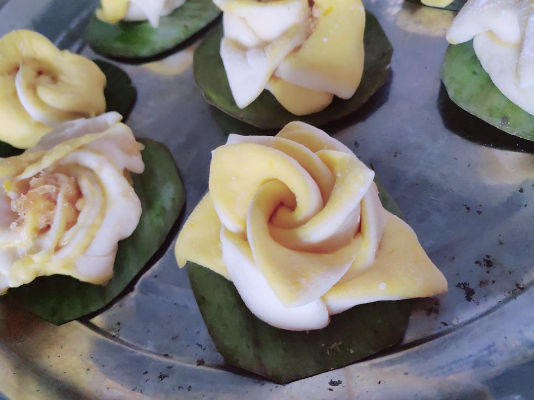 紫薯花馒头（紫薯面 花）（创意）