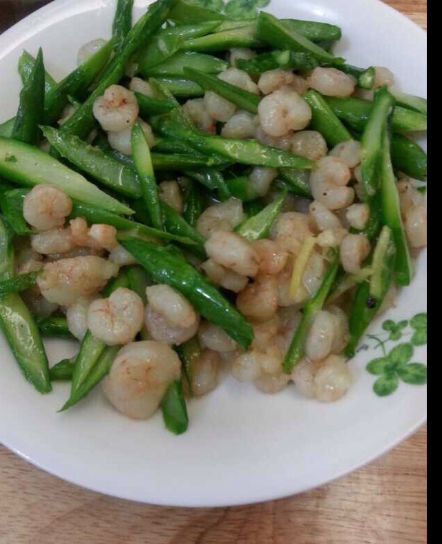 芦笋炒虾仁