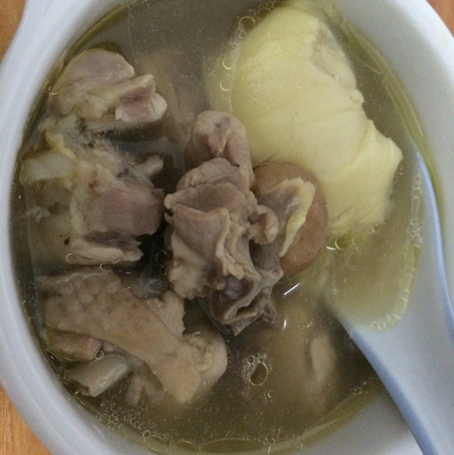 榴莲壳煲鸡汤