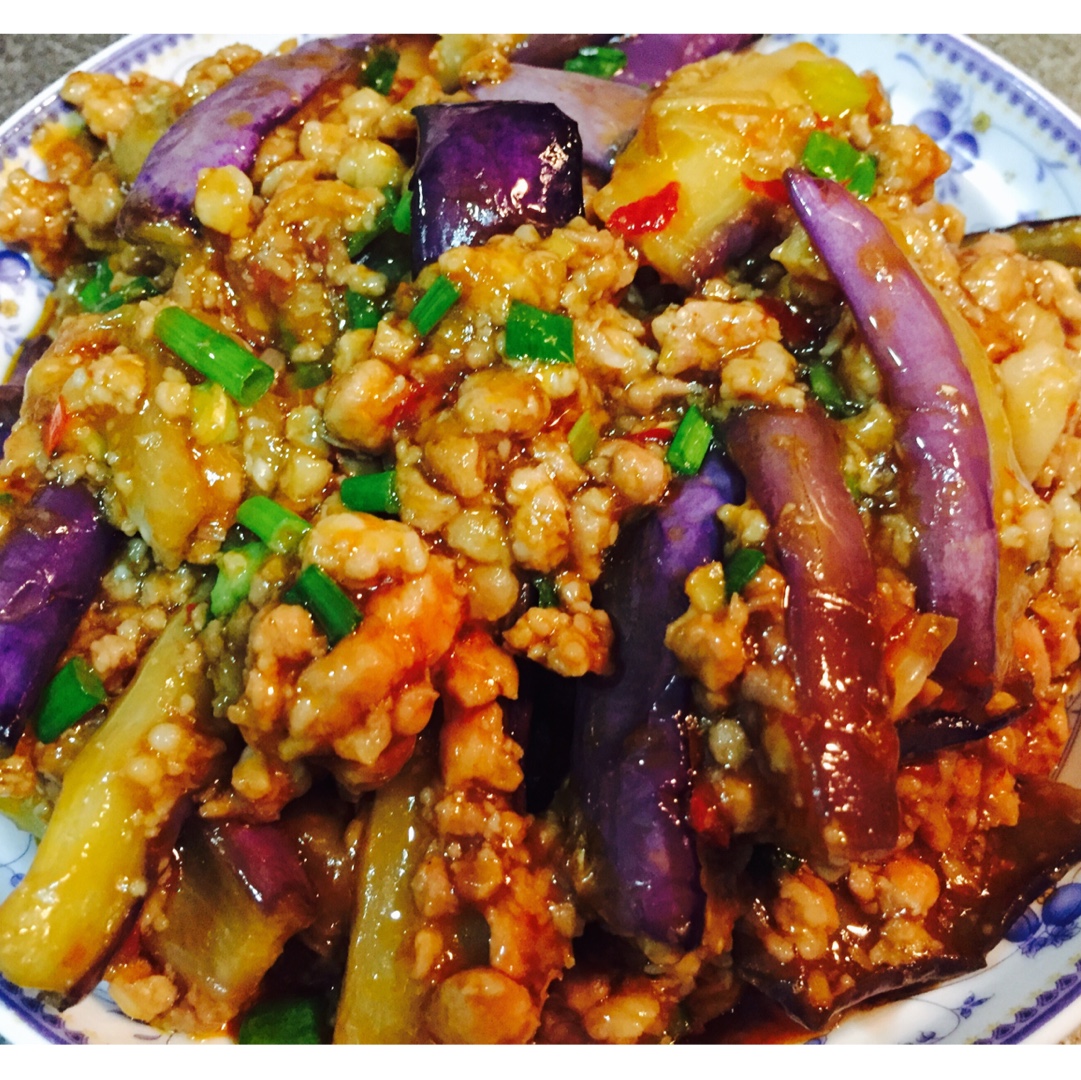 红烧肉沫茄子