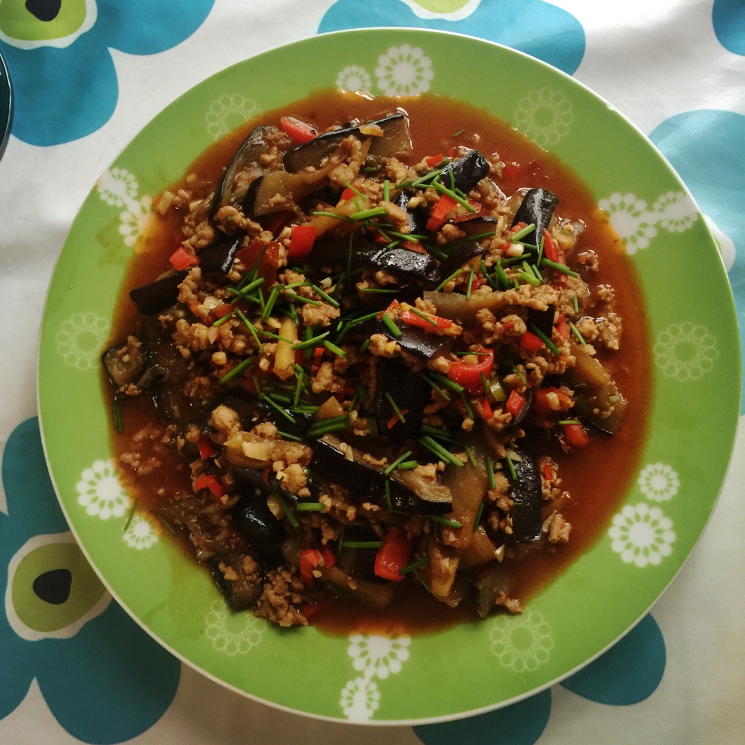 红烧肉沫茄子