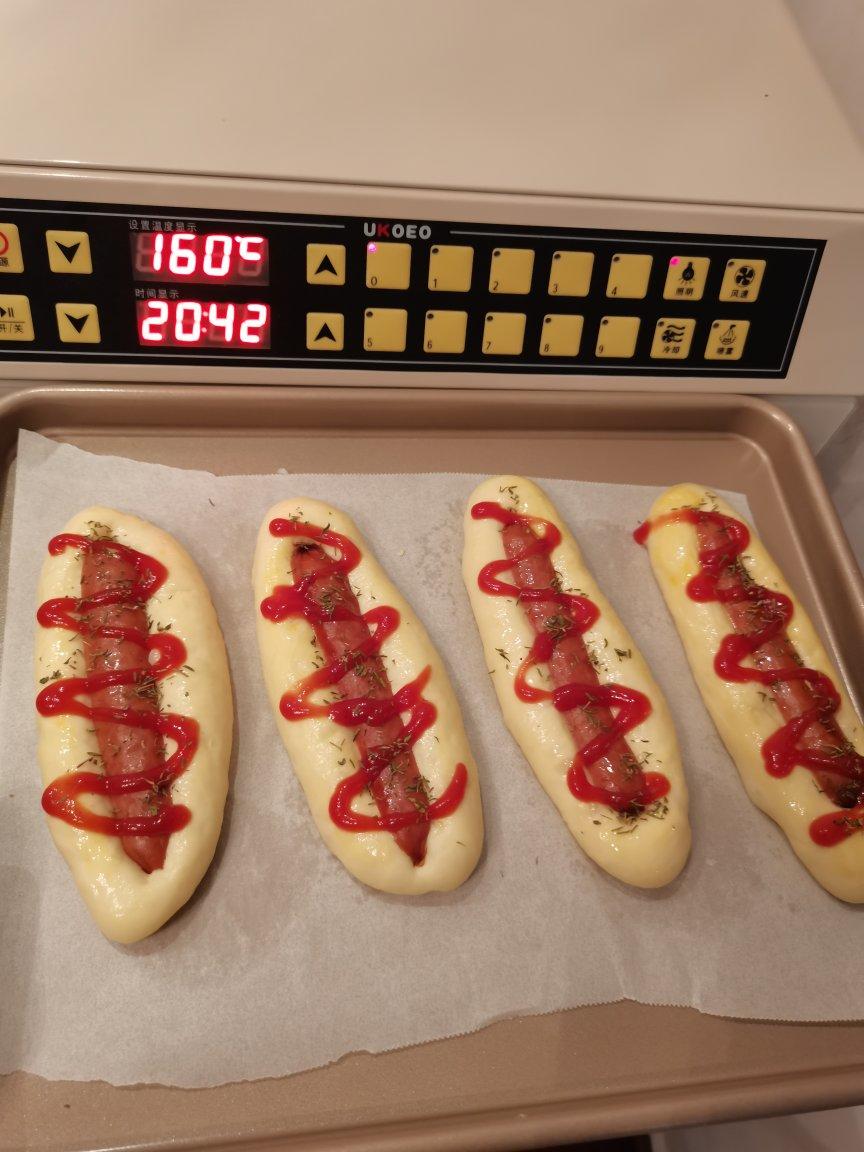 美味的香肠面包