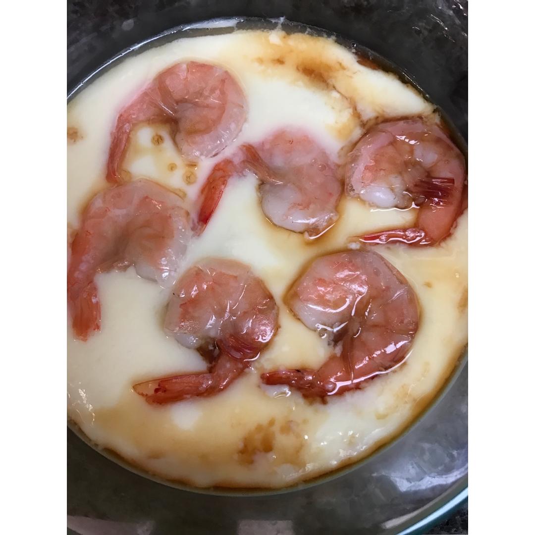虾仁豆腐蒸水蛋