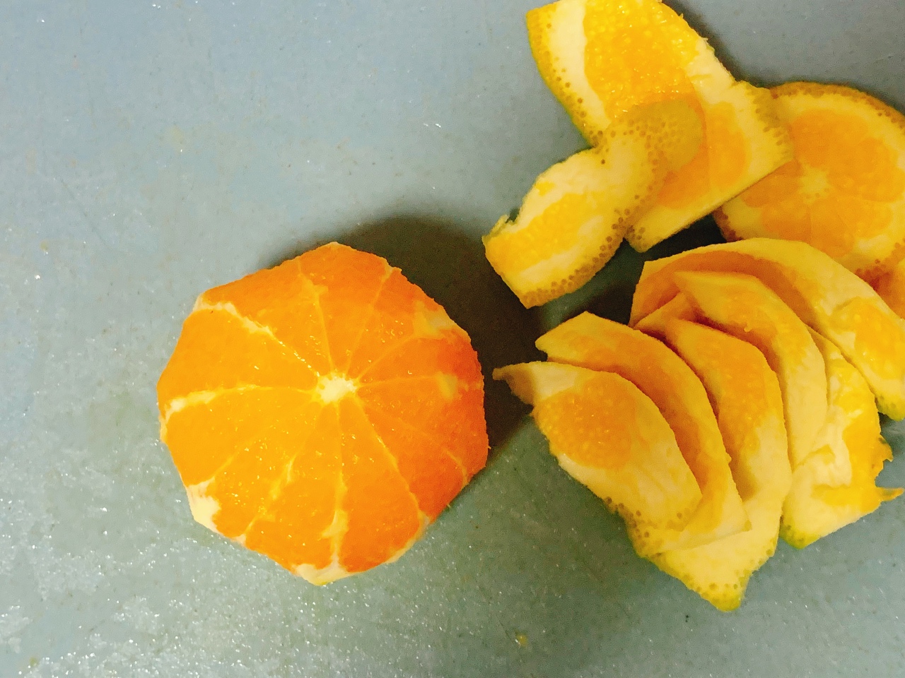 让维c爆炸💥巨好喝的鲜橙柠檬茉莉绿茶的做法 步骤3