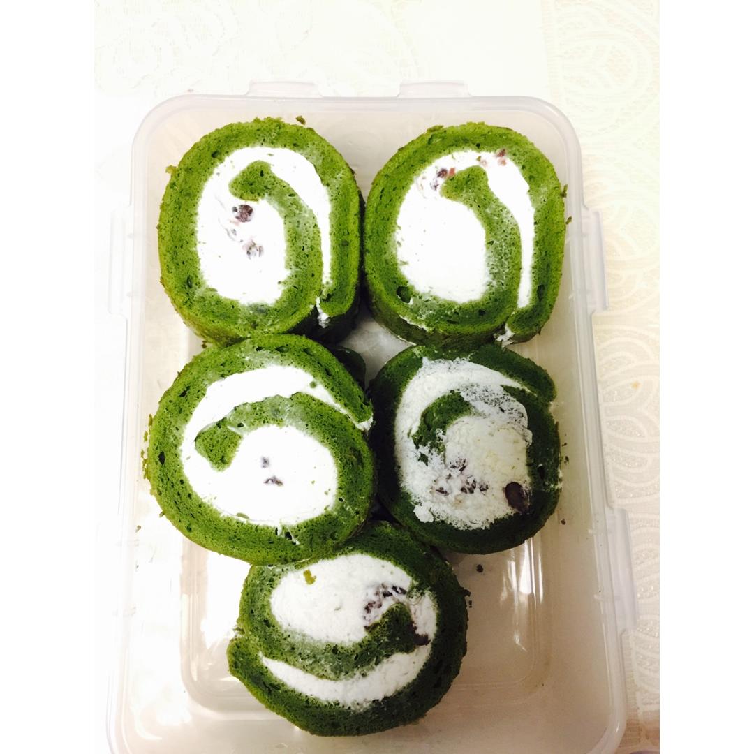 抹茶蜜豆蛋糕卷