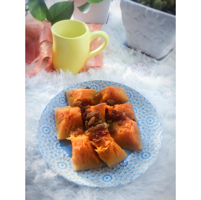 太简单-葡萄干蒸南瓜