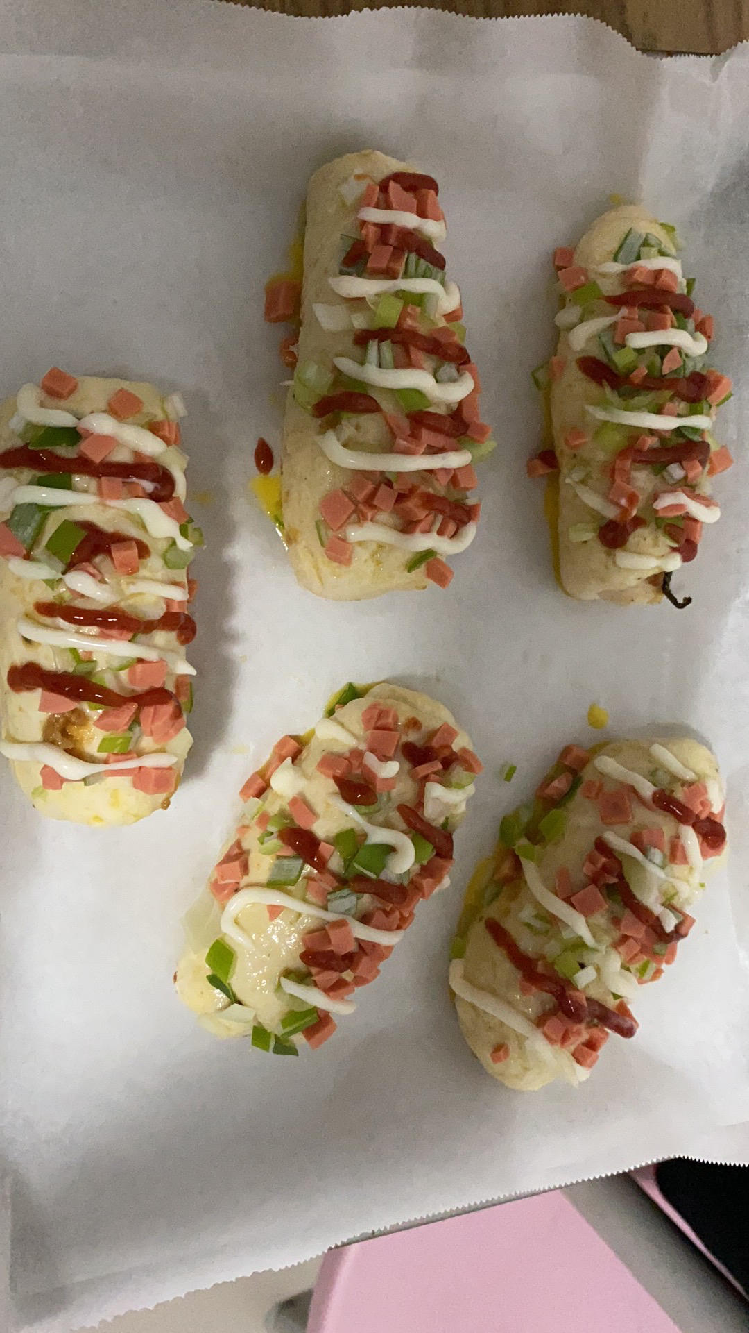 香葱火腿肉松面包