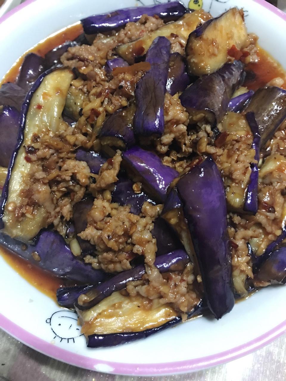 红烧肉沫茄子