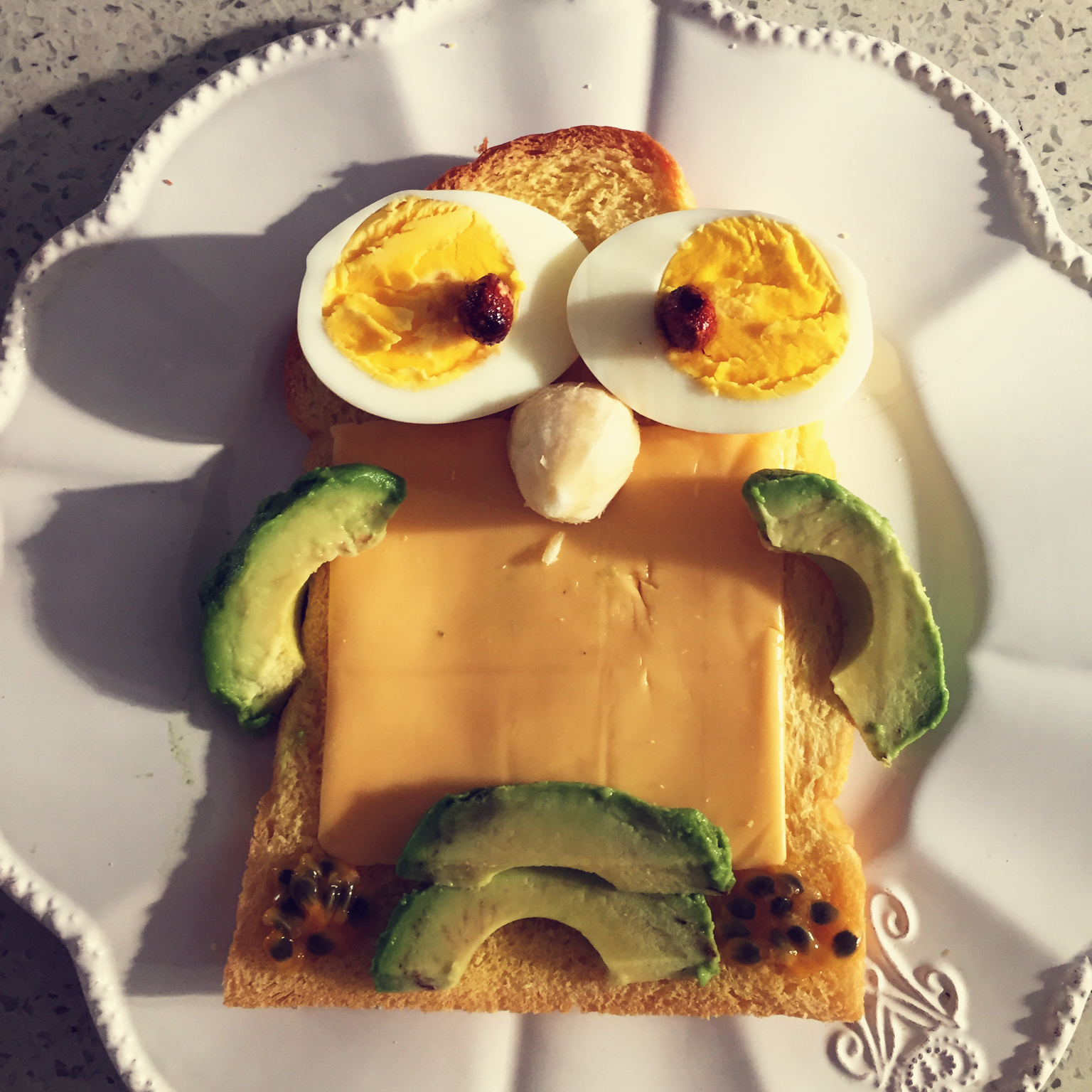 超萌猫头鹰吐司早餐