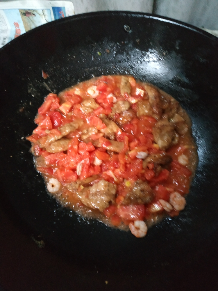 番茄黑椒猪肉意大利面的做法 步骤4