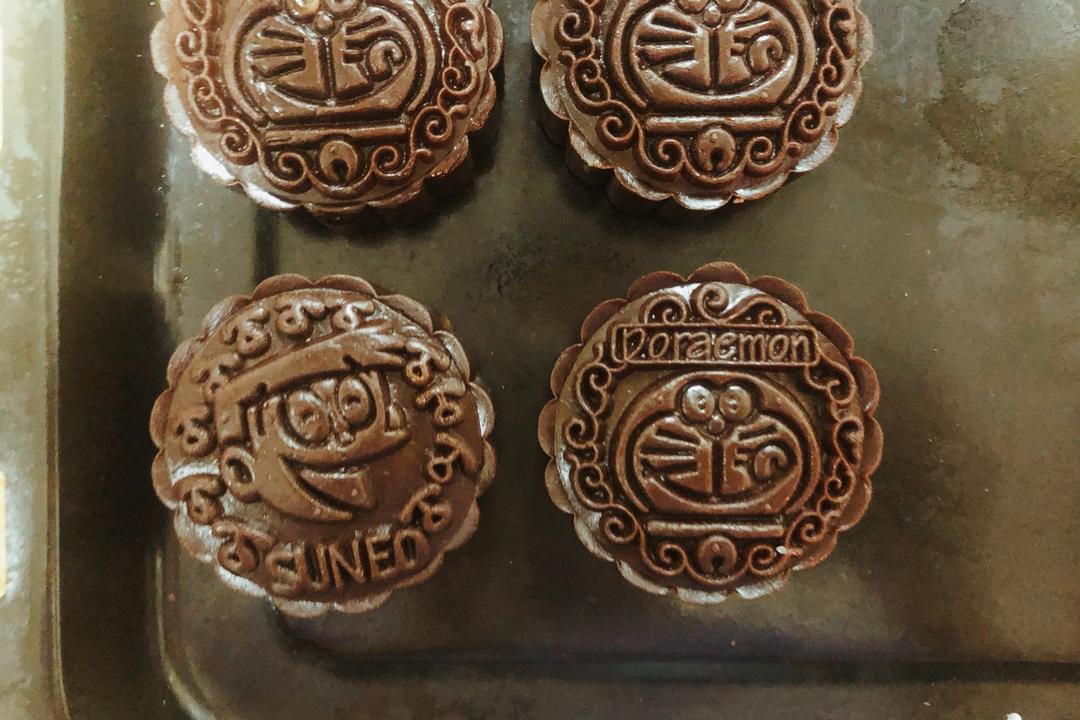 巧克力奶酪椰蓉拉丝月饼