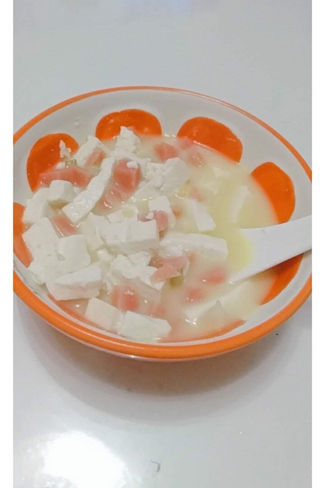 咸蛋烧豆腐～～孩子爱吃的下饭菜！