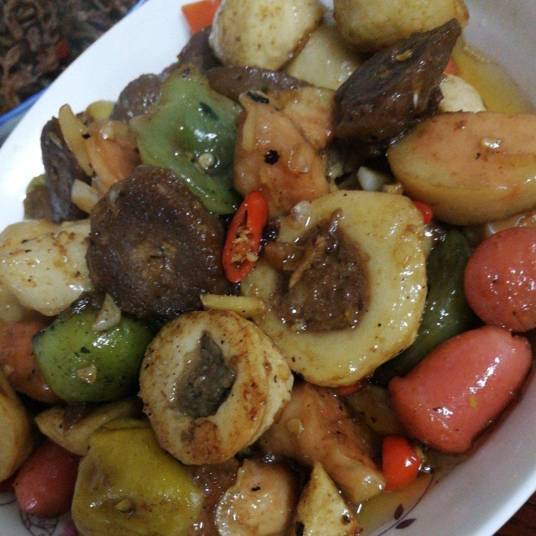 一分为几做的香辣火锅丸子