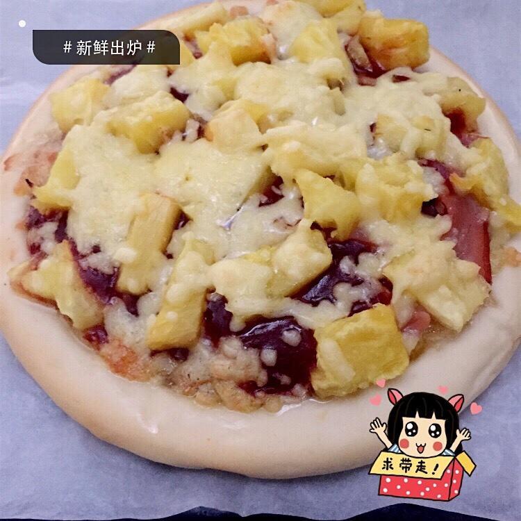 培根菠萝粒披萨的做法