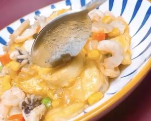 『年夜饭』三鲜日本豆腐【年夜饭】海鲜烩鸡蛋豆腐的做法 步骤16