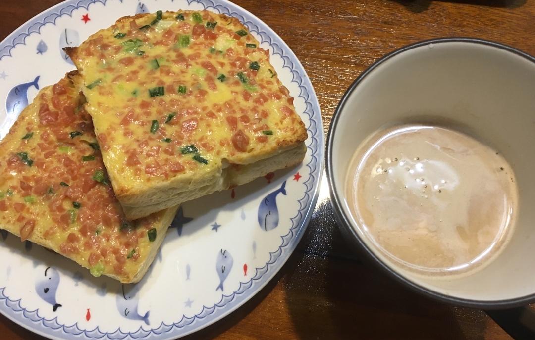 真的好好吃❗️芝士火腿葱香岩烧吐司🍞
